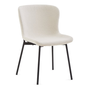 Adena Esszimmerstuhl - Weißes Bouclé