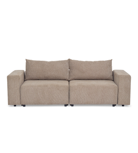 Noelle Schlafsofa aus Stoff in Sand
