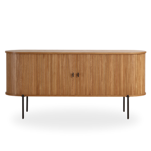 Florence Jalousieschrank mit Lamellen in Eiche 160x45x75 cm.