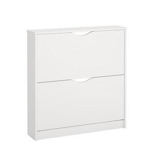 Livo Schuhschrank mit 2 Klappen in weiß