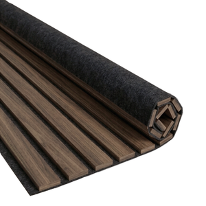 Flexible Akustikpaneel aus geräuchertem Eichenfurnier 2600x520x18 mm