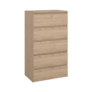 Maise Kommode H:114 x B:65 x T:41 cm mit 5 Schubladen in Eichenoptik