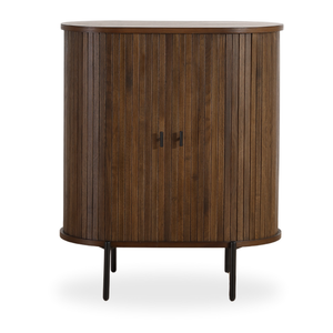Florence Jalousieschrank mit Lamellen in geräucherter Eiche 70x40x85 cm.