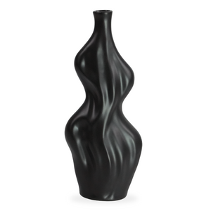 Alva Keramikvase schwarz 25 cm