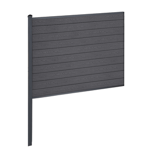 Finley WPC-Sichtschutzzaun Mittelmodul - H: 150 x L: 185 cm - Schwarz