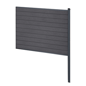 Finley WPC-Sichtschutzzaun Endmodul - H: 150 x L: 185 cm - Schwarz