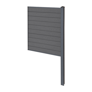 Finley WPC-Sichtschutzzaun Endmodul - H: 150 x L: 95 cm - Schwarz