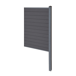 Finley WPC-Sichtschutzzaun Endmodul - H: 180 x L: 95 cm - Schwarz