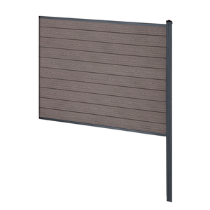 Finley WPC-Sichtschutzzaun Endmodul - H: 150 x L: 185 cm - Braun