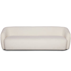 Melisa - 3-Sitzer Sofa aus weißem Boucle L: 217 x T: 82 x H: 66 cm