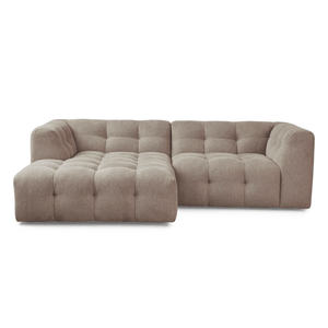 Poppy Chaiselongue „Bubble“ Sofa, sandfarben – links ausgerichtet