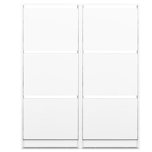 Amy Schuhschrank - Weiß mit 6 Klappen