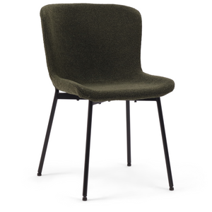 Adena Esszimmerstuhl - Grüner Boucle-stoff