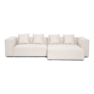 Hailey - Modulsofa mit Récamiere in Beige, 2 Elemente L: 294 X T: 148 X H: 65 cm