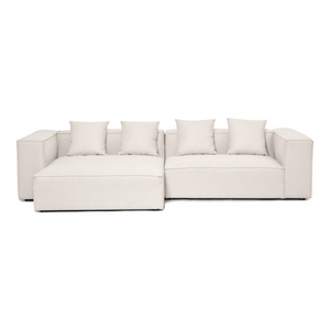 Hailey - Modulsofa mit Récamiere in Beige, 2 Elemente L: 294 X T: 148 X H: 65 cm