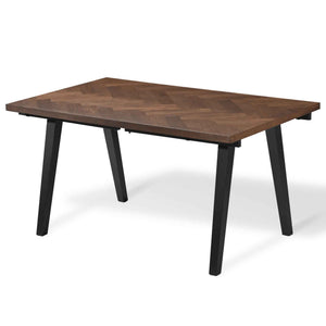 Madelina - Esstisch aus Räuchereichenfurnier mit Fischgrätenmuster - 150cm x 90cm