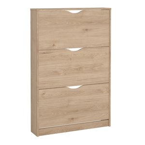 Livo Schuhschrank mit 3 Klappen in Eichenoptik