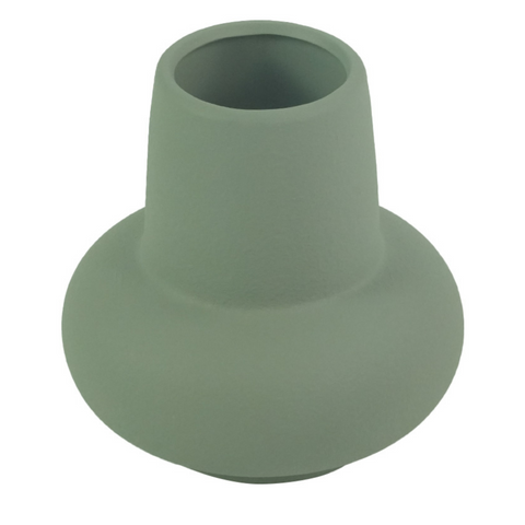Birka Keramikvase staubgrün 15 cm