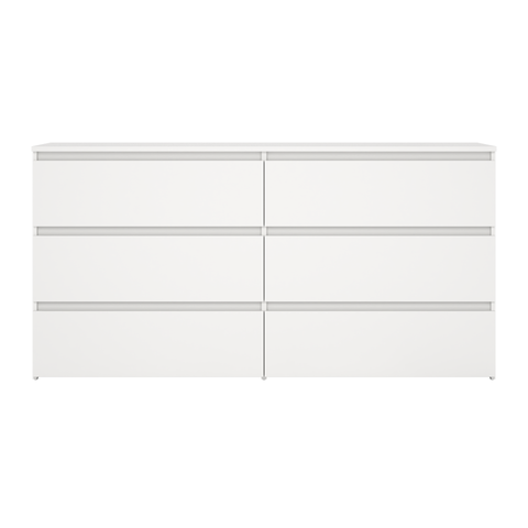 Maise Kommode 70x138x41 cm mit 6 Schubladen in weiß