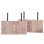 Susan/Molly/Esther - Ansteckplatten mit Spalt (2 Stück) für Esstisch - Weiß geölte Eiche