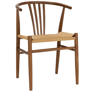 Naomi Esszimmerstuhl in Räucherbuche mit Sitzgeflecht