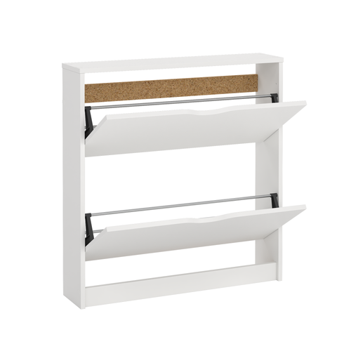 Livo Schuhschrank mit 2 Klappen in weiß