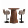 Bar-Set mit Lewis-Bartisch aus geräucherter Eiche und 2 Melody-Barhockern in Sand