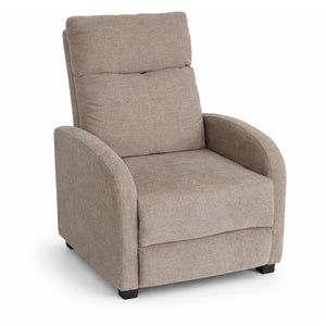 Silas Sessel in Sand mit Kippfunktion und Beinstütze