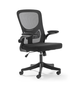 Felix Bürostuhl in schwarzem Mesh-Stoff/schwarz