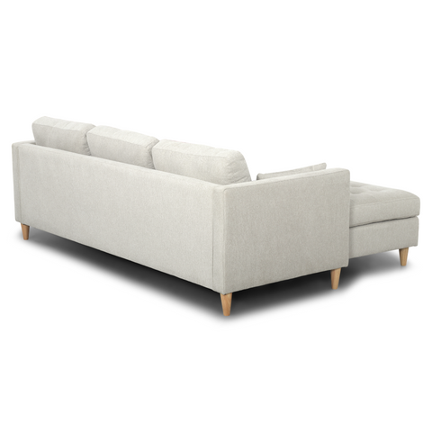 Lulu – Ecksofa, Rechts und Links wendbar, helles beige- L: 215 x T: 83 x H: 78 cm