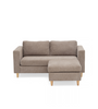 Hildur 2-Sitzer-Chaiselongue-Sofa in Sand