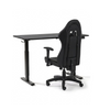 Damian Höhenverstellbarer Schreibtisch 115 x 60 cm, schwarz + Julian Gaming-Stuhl