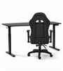 Damian Höhenverstellbarer Schreibtisch 160 x 80 cm, schwarz + Julian Gaming-Stuhl