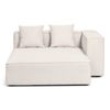 Hailey Chaiselongue-Modul (rechts) in Beige L: 147 x T: 148 x H: 65 cm