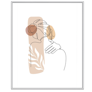 Malina Bilderrahmen PVC glänzend Silber 50x70 cm