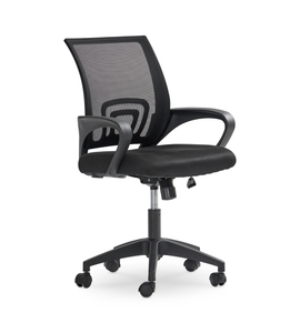 Lucas - Bürostuhl in schwarzem Mesh-Stoff/schwarz