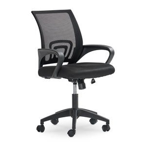 Lucas - Bürostuhl in schwarzem Mesh-Stoff/schwarz