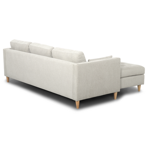Lulu – Ecksofa, Rechts und Links wendbar, helles beige- L: 215 x T: 83 x H: 78 cm