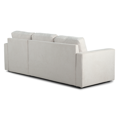 Sinus Schlafsofa mit Chaiselongue und Stauraum in beige, Rechts Und Links Wendbar