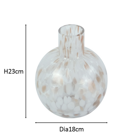 Fanny Glasvase weiß 23 cm