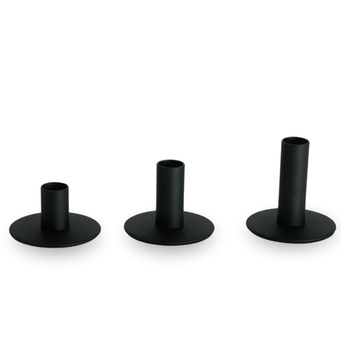 Alana Kerzenhalter-Set in Schwarz