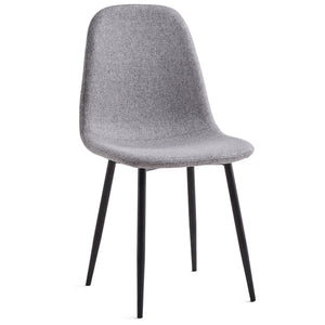 Anna Esszimmerstuhl - grauer Stoff mit schwarzen Beinen