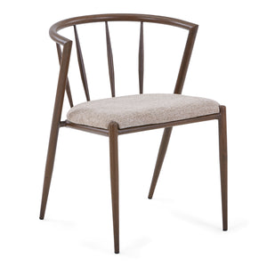 Bella Esszimmerstuhl - Eiche geräuchert mit gepolstertem Sitz in Sand