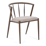 Bella Esszimmerstuhl - Eiche geräuchert mit gepolstertem Sitz in Sand