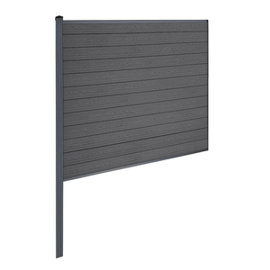 Finley WPC-Sichtschutzzaun Mittelmodul - H: 180 x L: 185 cm - Schwarz