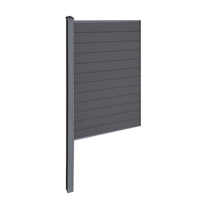 Finley WPC-Sichtschutzzaun Mittelmodul - H: 180 x L: 95 cm - Schwarz