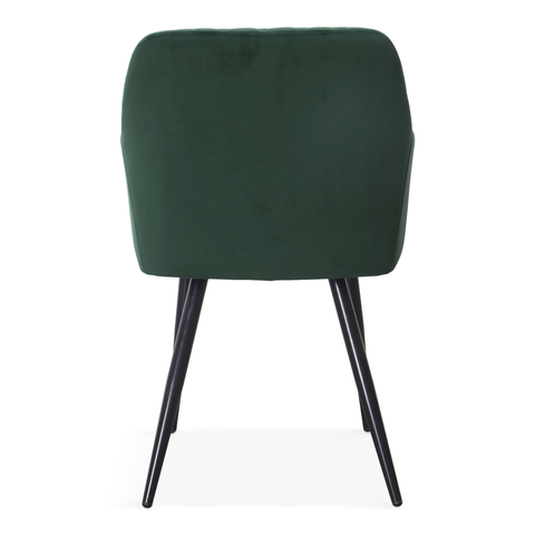 Carlo Armlehnstuhl/Polsterstuhl - Dunkelgrün, Samt