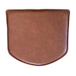 Bella - Sitzkissen aus braunem Kunstleder