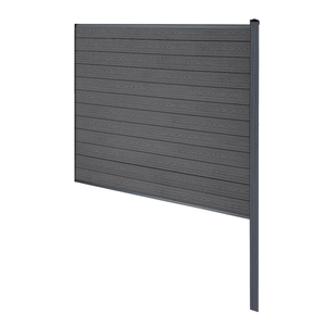 Finley WPC-Sichtschutzzaun Endmodul - H: 180 x L: 185 cm - Schwarz