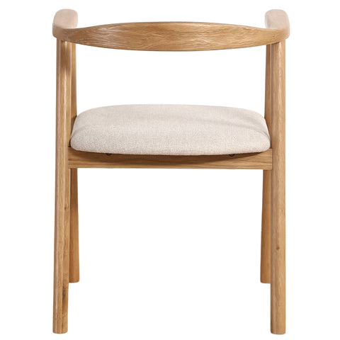 Jocelyn Esszimmerstuhl aus Eiche mit beige gepolsterter Sitzfläche